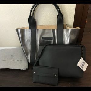 Brunello Cucinelli Shiny Goatskin Tote